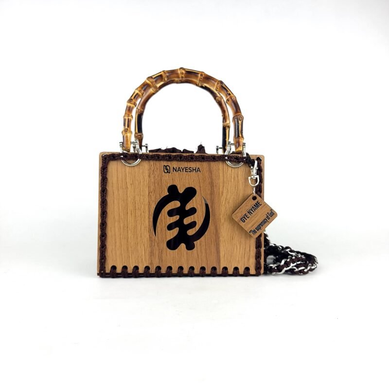 Daafua small-wood plain plate crochet handbag