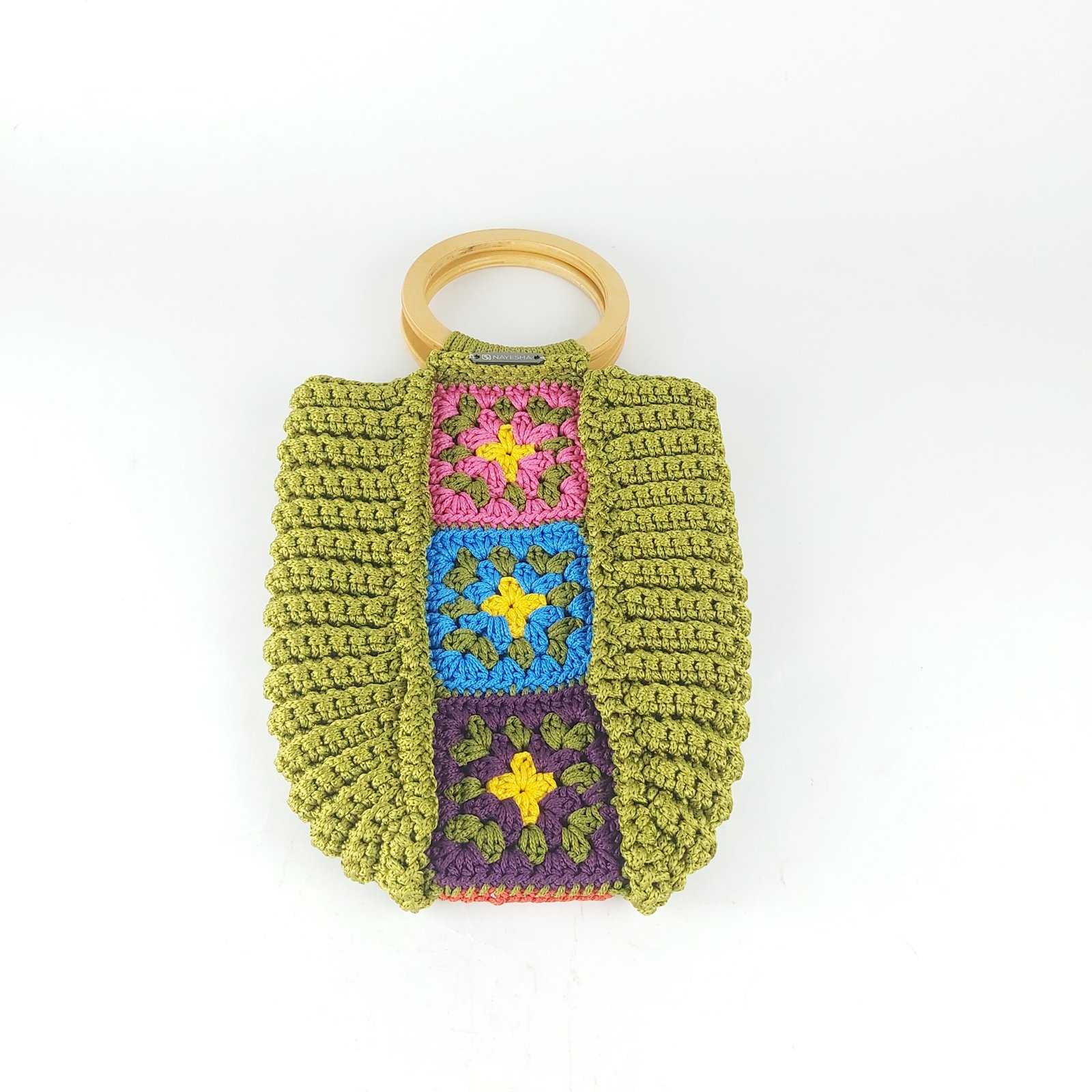 Multi-toned small Akorfa crochet handbag