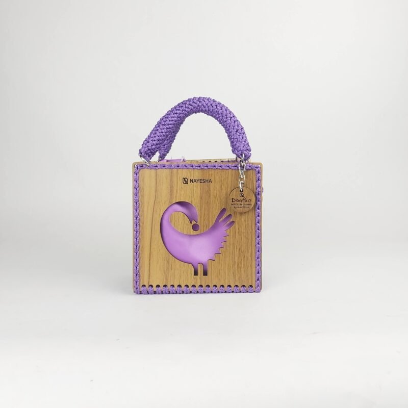 Daafua medium-wood plain plate crochet handbag